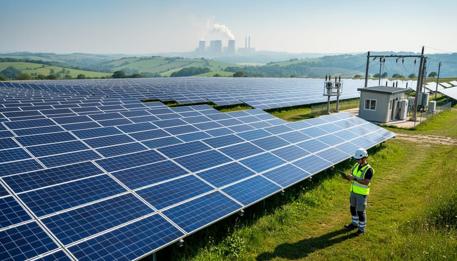 Solar panels installed on a residential rooftop in daylight